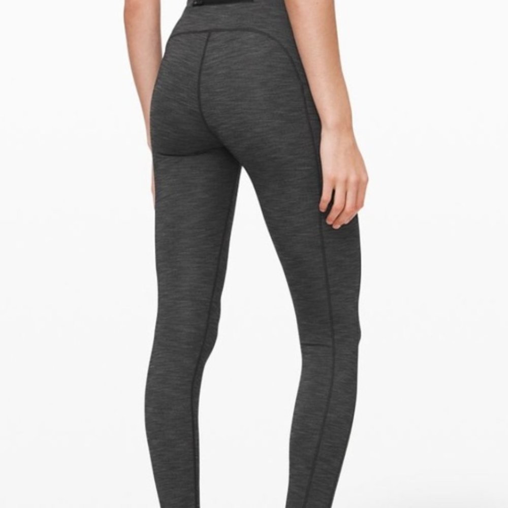 High-Rise Heathered Gray Performance Leggings